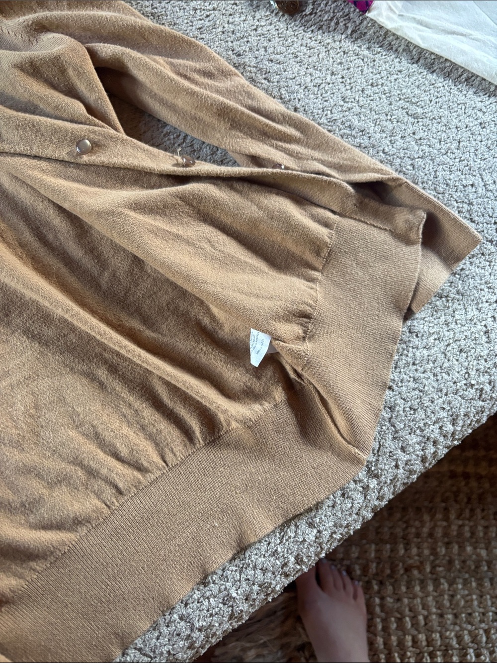 J. Crew Camel Button-Front Women's Cardigan - Picture 7 of 10